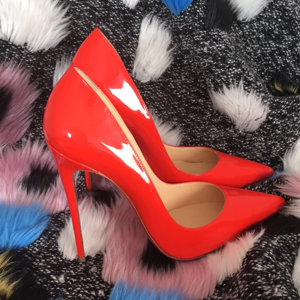 So Kate Orange Neon Patent Leather Louboutins